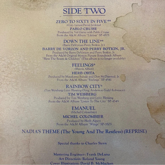 Vinyl Record Young and the Restless Soap Opera Nadia’s Theme 1976 A&M Records - Picture 5 of 13